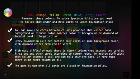 Spectrum Solitaire screenshot